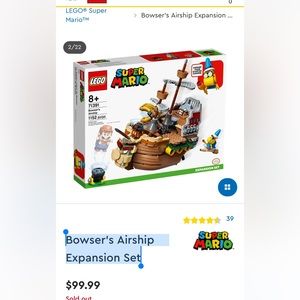 Lego Mario Bowser’s Airship Expansion Set